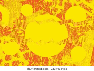 Distressed dotted design element. Duo tone, grunge poster . Modern art .Abstract, grungy composition . Half tone background. Halftone dots texture effect .Contemporary vector. Grange design