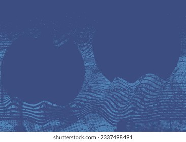 Distressed dotted design element. Duo tone, grunge poster . Modern art .Abstract, grungy composition . Half tone background. Halftone dots texture effect .Contemporary vector. Grange design