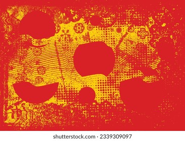 Distressed dotted design element. Duo tone, grunge poster . Modern art .Abstract, grungy composition . Half tone background. Halftone dots texture effect .Contemporary vector. Grange design