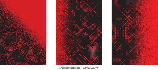 Distressed dotted design element. Duo tone, grunge poster . Modern art .Abstract, grungy composition . Half tone background. Halftone dots texture effect .Contemporary vector. Grange design