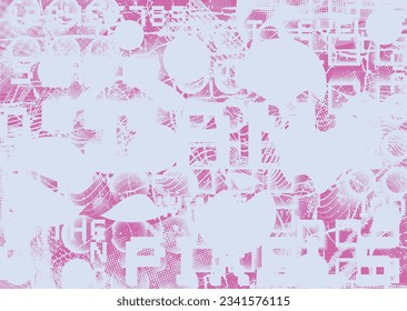 Distressed dotted design element. Duo tone, grunge poster . Modern art .Abstract, grungy composition . Half tone background. Halftone dots texture effect .Contemporary vector. Grange design