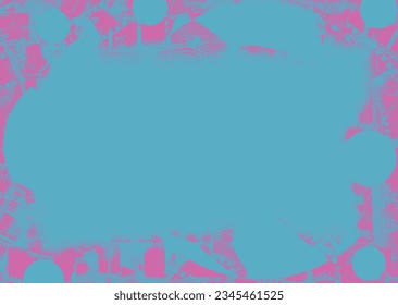 Distressed dotted design element. Duo tone, grunge poster . Modern art .Abstract, grungy composition . Half tone background. Halftone dots texture effect .Contemporary vector. Grange design