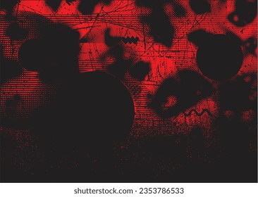 Elemento de diseño de puntos con problemas. Tono de Duo, afiche de estruendo. Arte moderno. Resumen, composición grosera. Fondo de medio tono. Efecto de textura de puntos de semitono .Vector contemporáneo. Diseño de rango