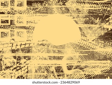 Distressed dotted design element. Duo tone, grunge poster . Modern art .Abstract, grungy composition . Half tone background. Halftone dots texture effect .Contemporary vector. Grange design