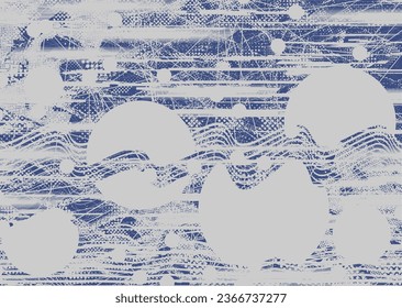 Elemento de diseño de puntos con problemas. Tono de Duo, afiche de estruendo. Arte moderno. Resumen, composición grosera. Fondo de medio tono. Efecto de textura de puntos de semitono .Vector contemporáneo. Diseño de rango