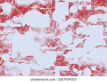 Distressed dotted design element. Duo tone, grunge poster . Modern art .Abstract, grungy composition . Half tone background. Halftone dots texture effect .Contemporary vector. Grange design
