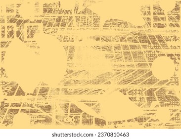 Distressed dotted design element. Duo tone, grunge poster . Modern art .Abstract, grungy composition . Half tone background. Halftone dots texture effect .Contemporary vector. Grange design