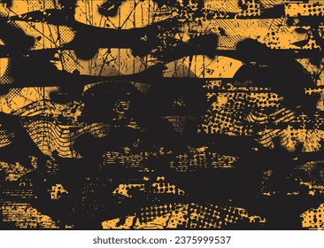 Distressed dotted design element. Duo tone, grunge poster . Modern art .Abstract, grungy composition . Half tone background. Halftone dots texture effect .Contemporary vector. Grange design