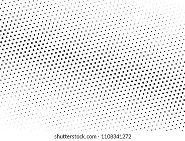 Distressed Dotted Halftone Background. Black and White Gradient Texture. Vintage Monochrome Overlay. Abstract Backdrop. Vector illustration