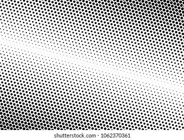 Distressed Dotted Halftone Background. Dots Modern Overlay. Black and White Gradient Backdrop. Abstract Pattern. Vector illustration