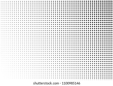 Distressed Dotted Halftone Background. Fade Texture. Black and White Backdrop. Modern Pattern. Vector illustration