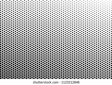 Distressed Dotted Halftone Background. Fade Texture. Gradient Modern Backdrop. Monochrome Abstract Overlay. Vector illustration