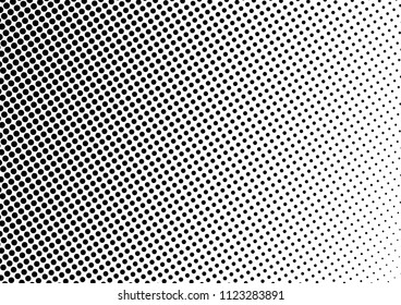 Distressed Dotted Halftone Background. Modern Abstract Texture. Pop-art Dots Backdrop. Grunge Fade Pattern. Vector illustration