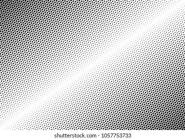 Distressed Dotted Halftone Background. Points Overlay. Modern Backdrop. Black and White Dots Pattern. Vector illustration