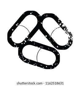 Beeinträchtigung des Effekts, Vektorsymbol - Illustration einiger medizinischer Tabletten
