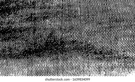 Distressed fabric texture. Vector texture of weaving fabric. Grunge background. Abstract halftone vector illustration. Overlay for interesting effect and depth. Black isolated on white background.