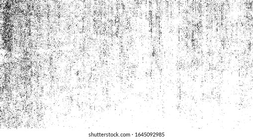 Distressed fabric texture. Vector texture of weaving fabric. Grunge background. Abstract halftone vector illustration. Overlay for interesting effect and depth. Black isolated on white background.