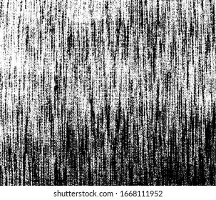 Distressed fabric texture. Vector texture of weaving fabric. Grunge background. Abstract halftone vector illustration. Overlay for interesting effect and depth. Black isolated on white background.