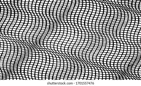 Beklemmte Textur. Vektorillustration Textur des Webgewebes. brüchiger Hintergrund. Abstrakte Halftone-Vektorillustration-Illustration. Overlay für interessante Wirkung und Tiefe. Schwarz einzeln auf weißem Hintergrund.