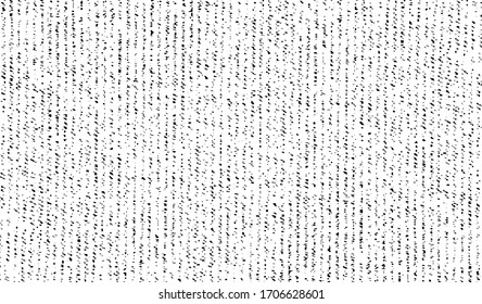 Textura de tela alterada. Textura vectorial de tejido. Borde fondo. Ilustración abstracta de medio tono vectorial. Superposición para efectos interesantes y profundidad. Negro aislado sobre fondo blanco.