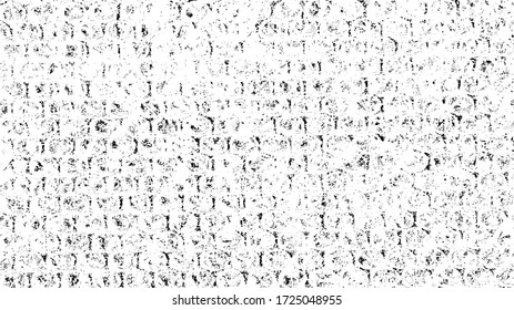 Distressed fabric texture. Vector texture of weaving fabric. Grunge background. Abstract halftone vector illustration. Overlay for interesting effect and depth. Black isolated on white background.