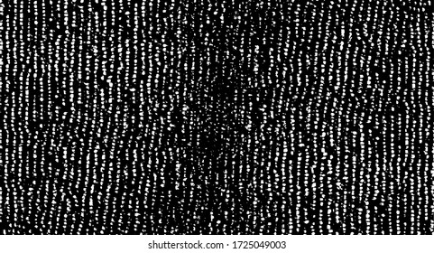 Distressed fabric texture. Vector texture of weaving fabric. Grunge background. Abstract halftone vector illustration. Overlay for interesting effect and depth. Black isolated on white background.