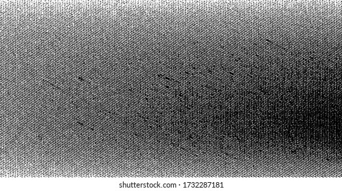 Distressed fabric texture. Vector texture of weaving fabric. Grunge background. Abstract halftone vector illustration. Overlay for interesting effect and depth. Black isolated on white background.