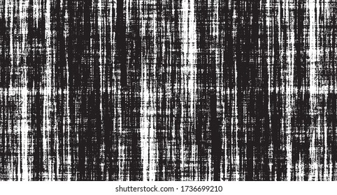 Distressed fabric texture. Vector texture of weaving fabric. Grunge background. Abstract halftone vector illustration. Overlay for interesting effect and depth. Black isolated on white background.