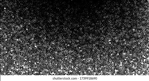 Distressed fabric texture. Vector texture of weaving fabric. Grunge background. Abstract halftone vector illustration. Overlay for interesting effect and depth. Black isolated on white background.