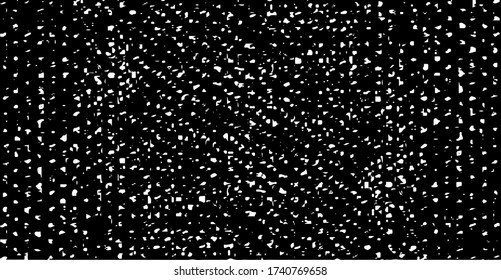 Distressed fabric texture. Vector texture of weaving fabric. Grunge background. Abstract halftone vector illustration. Overlay for interesting effect and depth. Black isolated on white background.