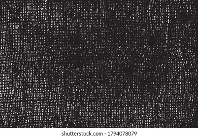 Beklemmte Textur. Vektorstruktur von Webgewebe. brüchiger Hintergrund. Abstrakte Halbtonvektorgrafik. Overlay für interessante Wirkung und Tiefe. Schwarz einzeln auf weißem Hintergrund.