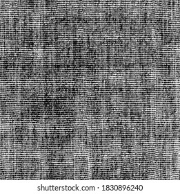 Textura de tela alterada. Textura vectorial de tejido. Borde de fondo. Ilustración del vector de medio tono abstracto. Superposición para el efecto interesante y la profundidad. Negro aislado sobre fondo blanco.