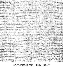 Beklemmte Textur. Vektorstruktur von Webgewebe. brüchiger Hintergrund. Abstrakte Halbtonvektorgrafik. Overlay für interessante Wirkung und Tiefe. Schwarz einzeln auf weißem Hintergrund.
