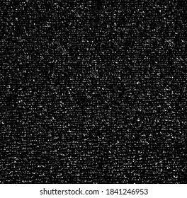 Beklemmte Textur. Vektorstruktur von Webgewebe. brüchiger Hintergrund. Abstrakte Halbtonvektorgrafik. Overlay für interessante Wirkung und Tiefe. Schwarz einzeln auf weißem Hintergrund.