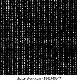 Distressed fabric texture. Vector texture of weaving fabric. Grunge background. Abstract halftone vector illustration. Overlay for interesting effect and depth. Black isolated on white background.