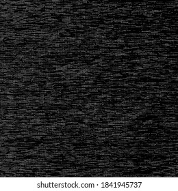 Distressed fabric texture. Vector texture of weaving fabric. Grunge background. Abstract halftone vector illustration. Overlay for interesting effect and depth. Black isolated on white background.