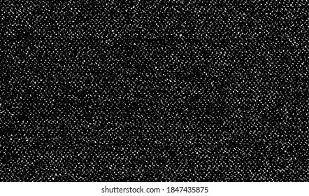 Distressed fabric texture. Vector texture of weaving fabric. Grunge background. Abstract halftone vector illustration. Overlay for interesting effect and depth. Black isolated on white background.