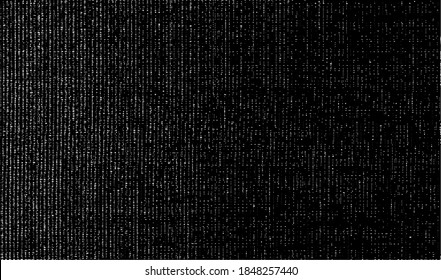 Distressed fabric texture. Vector texture of weaving fabric. Grunge background. Abstract halftone vector illustration. Overlay for interesting effect and depth. Black isolated on white background.