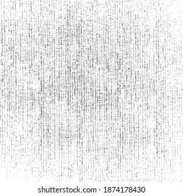 Distressed fabric texture. Vector texture of weaving fabric. Grunge background. Abstract halftone vector illustration. Overlay for interesting effect and depth. Black isolated on white background.