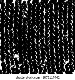 Distressed fabric texture. Vector texture of weaving fabric. Grunge background. Abstract halftone vector illustration. Overlay for interesting effect and depth. Black isolated on white background.