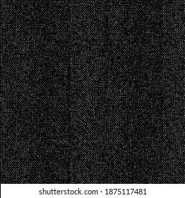 Textura de tela alterada. Textura vectorial de tejido. Borde de fondo. Ilustración del vector de medio tono abstracto. Superposición para el efecto interesante y la profundidad. Negro aislado sobre fondo blanco.