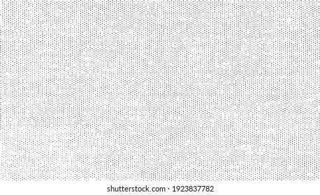Distressed fabric texture. Vector texture of weaving fabric. Grunge background. Abstract halftone vector illustration. Overlay for interesting effect and depth. Black isolated on white background.
