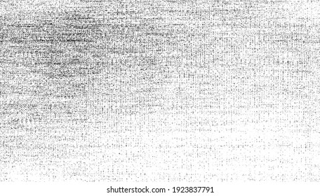 Distressed fabric texture. Vector texture of weaving fabric. Grunge background. Abstract halftone vector illustration. Overlay for interesting effect and depth. Black isolated on white background.