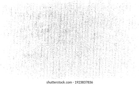 Distressed fabric texture. Vector texture of weaving fabric. Grunge background. Abstract halftone vector illustration. Overlay for interesting effect and depth. Black isolated on white background.