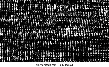 Distressed fabric texture. Vector texture of weaving fabric. Grunge background. Abstract halftone vector illustration