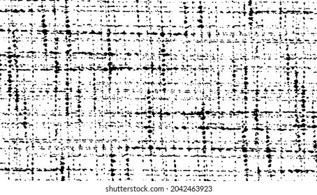 Distressed fabric texture. Vector texture of weaving fabric. Grunge background. Abstract halftone vector illustration