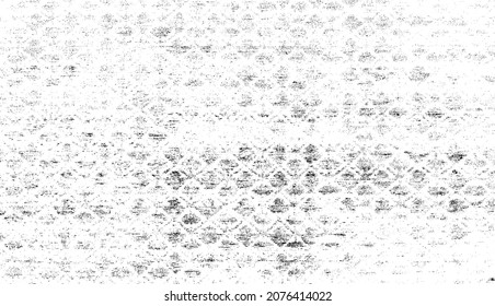 Distressed fabric texture. Vector texture of weaving fabric. Grunge background. Abstract halftone vector illustration. Overlay for interesting effect and depth. Black isolated on white background.