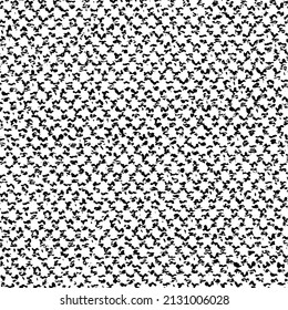 Textura de tela alterada. Textura vectorial de tejido. Borde de fondo. Ilustración del vector de medio tono abstracto. Superposición para el efecto interesante y la profundidad. Negro aislado sobre fondo blanco.
