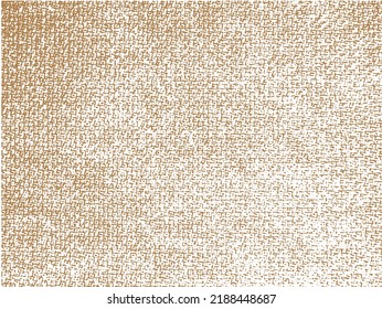 Distressed fabric texture. Vector texture of weaving fabric. Grunge background. Abstract halftone vector illustration. Overlay for interesting effect and depth. Black isolated on white background.