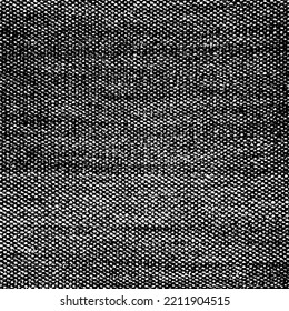 Textura de tela alterada. Textura vectorial de tejido. Borde de fondo. Ilustración del vector de medio tono abstracto. Superposición para el efecto interesante y la profundidad. Negro aislado sobre fondo blanco.